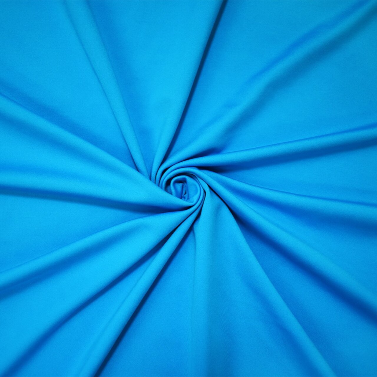 Blue Poly Strech Spandex Tricot Single-Sided Brush Activewear Knit Fabric By the Yard